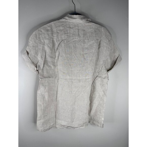 Alex Mill Flax Linen Camp Shirt Button Down Short Sleeve Men's Size M NWT - Picture 7 of 7